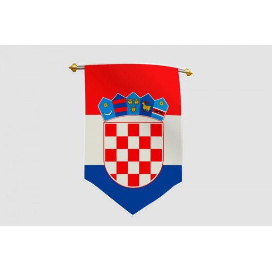 Croatia Flag Pennant Style 2