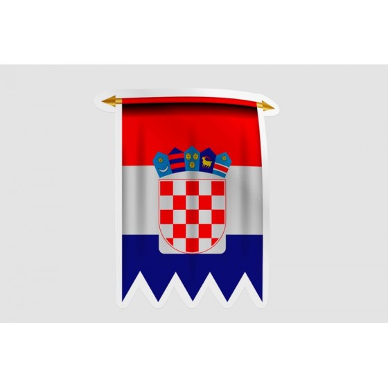 Croatia Flag Pennant Style 3
