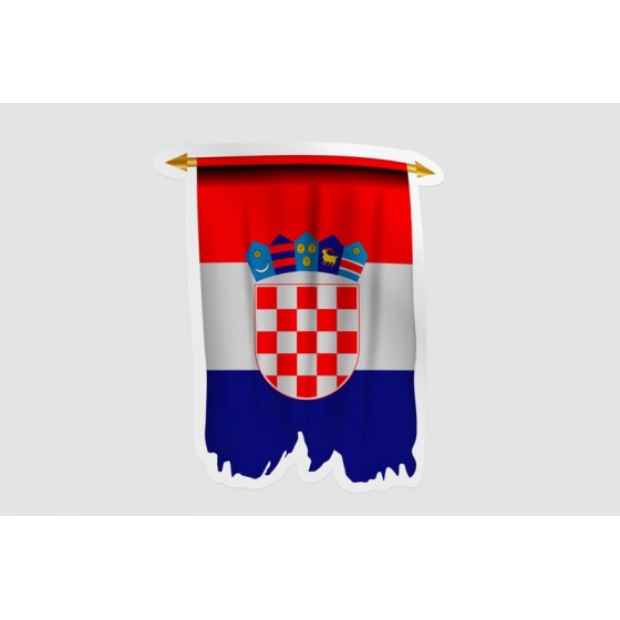 Croatia Flag Pennant Style 4