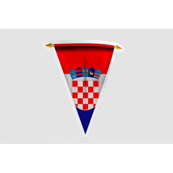 Croatia Flag Pennant Style 5