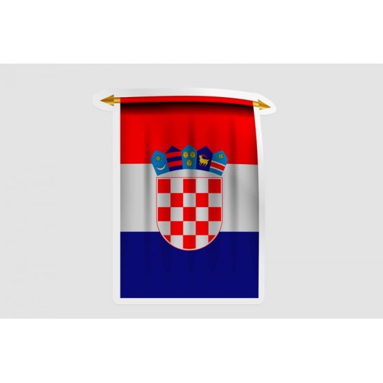 Croatia Flag Pennant Style 7