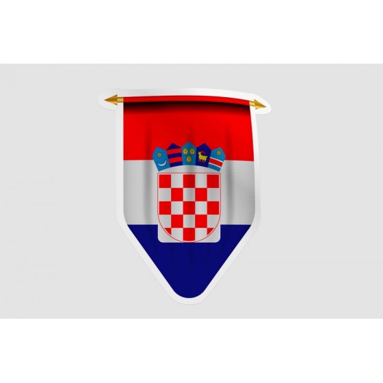 Croatia Flag Pennant Style 8