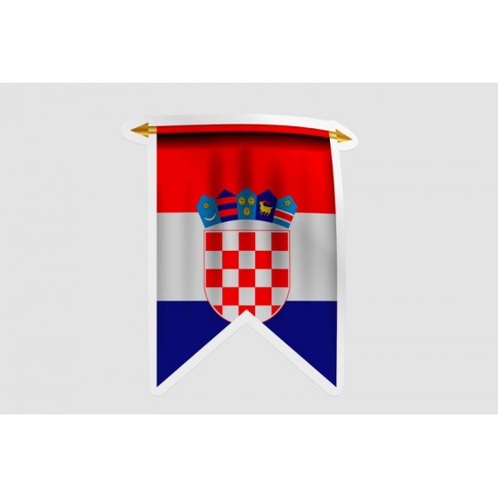 Croatia Flag Pennant Style 9