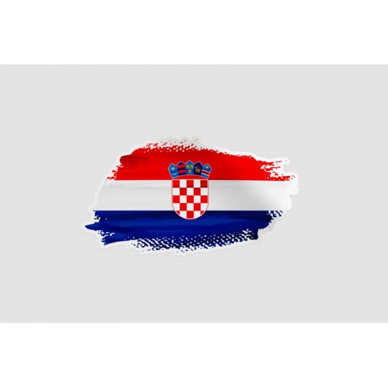 Croatia Flag Style 11 Sticker