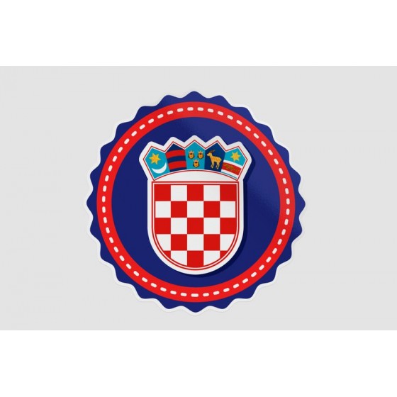 Croatia Flag Style 12 Sticker