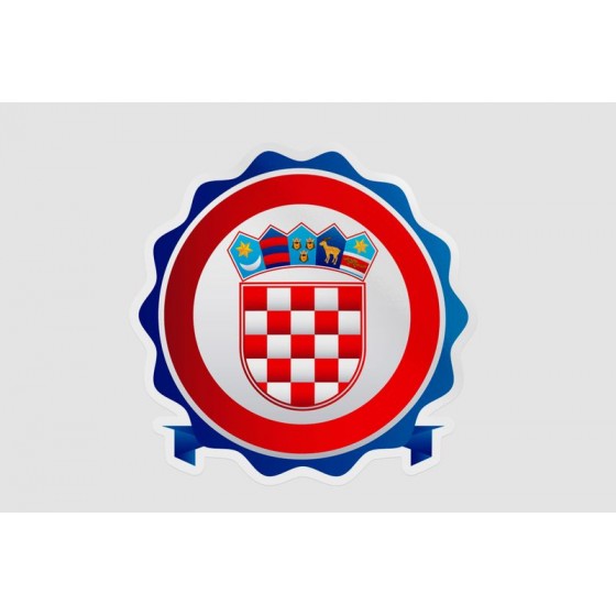 Croatia Flag Style 15 Sticker