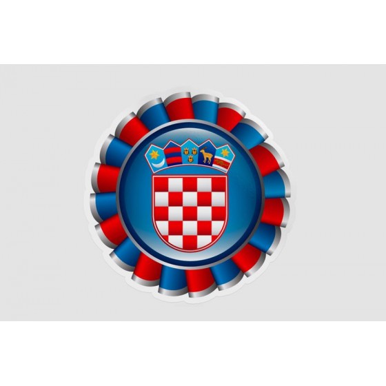Croatia Flag Style 16 Sticker