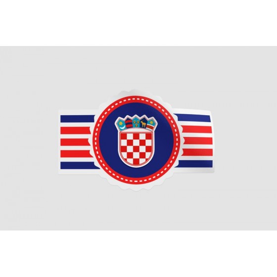 Croatia Flag Style 17 Sticker