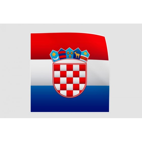 Croatia Flag Style 18 Sticker