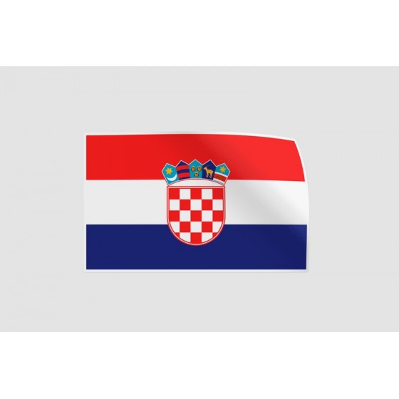Croatia Flag Style 19 Sticker