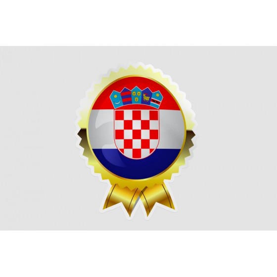 Croatia Flag Style 2 Sticker