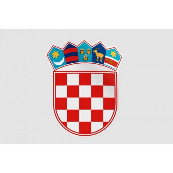 Croatia Flag Style 20 Sticker