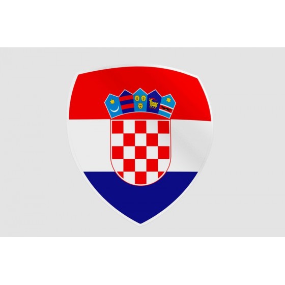 Croatia Flag Style 21 Sticker