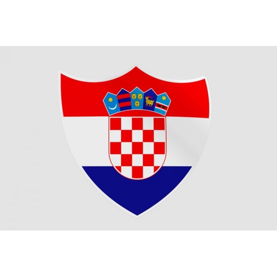 Croatia Flag Style 22 Sticker