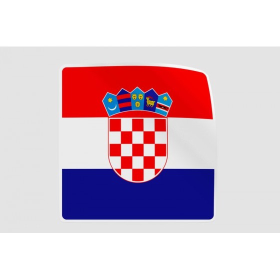 Croatia Flag Style 23 Sticker