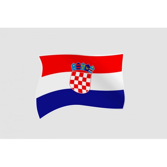 Croatia Flag Style 25 Sticker
