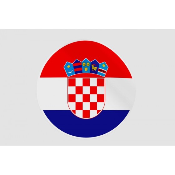 Croatia Flag Style 26 Sticker