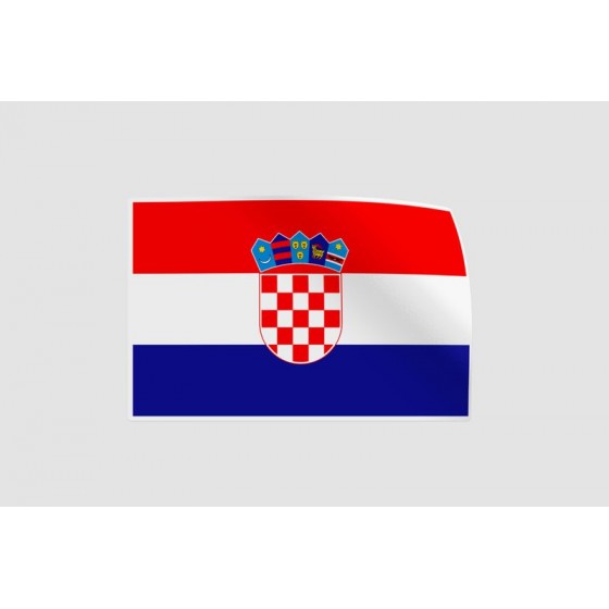 Croatia Flag Style 28 Sticker