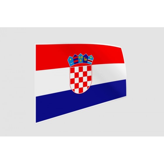 Croatia Flag Style 29 Sticker