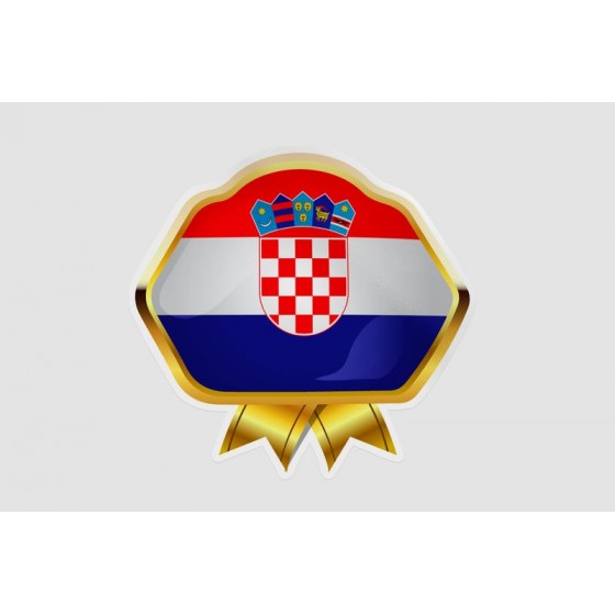 Croatia Flag Style 3 Sticker