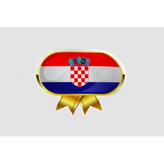 Croatia Flag Style 5 Sticker