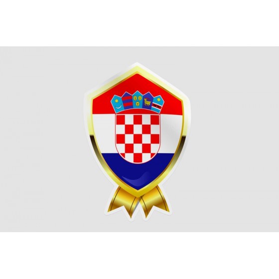 Croatia Flag Style 6 Sticker