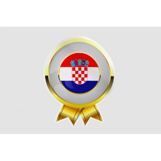 Croatia Flag Style 7 Sticker