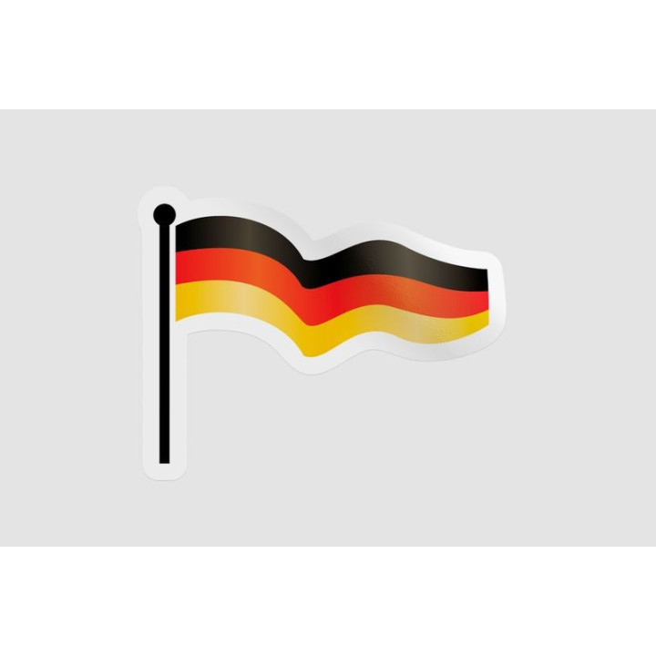 Germany Flag Waving Style 12 - DecalsHouse