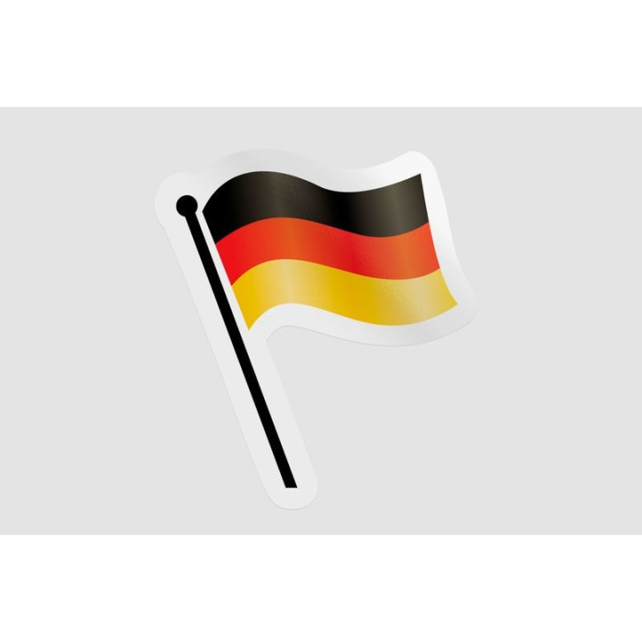 Germany Flag Waving Style 13 - DecalsHouse