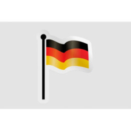 Germany Flag Waving Style 14 - DecalsHouse