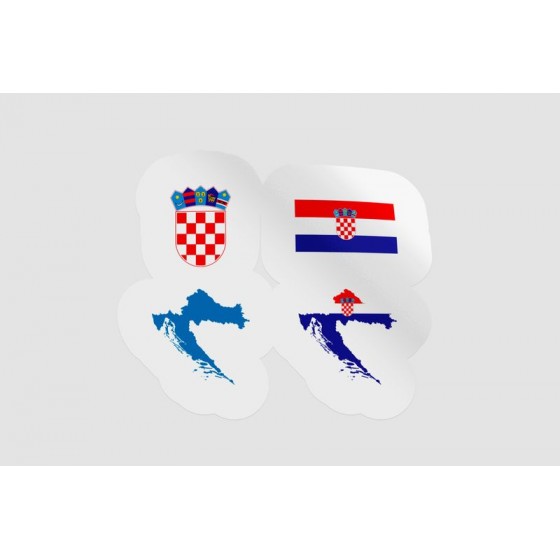 Croatia Map Flag Badge