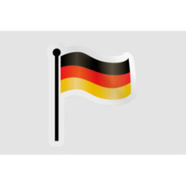 Germany Flag Waving Style 18 - DecalsHouse