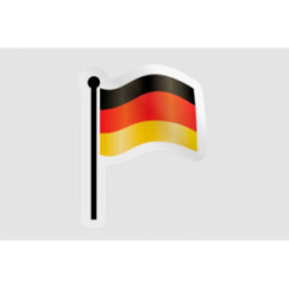 Germany Flag Waving Style 20 - DecalsHouse