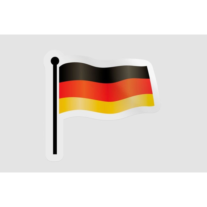 Germany Flag Waving Style 22 - DecalsHouse