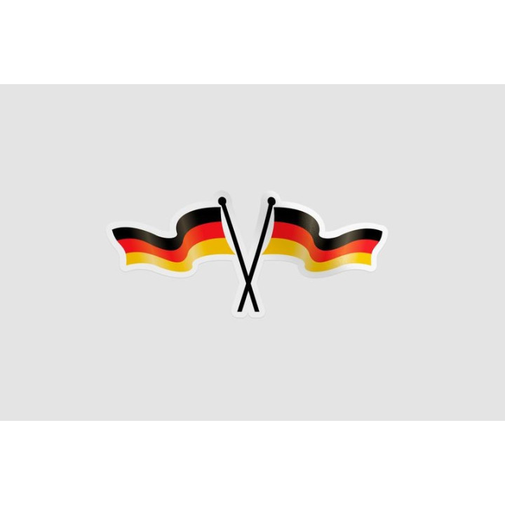 Germany Flag Waving Style 24 - DecalsHouse