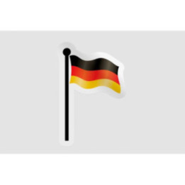 Germany Flag Waving Style 26 - DecalsHouse