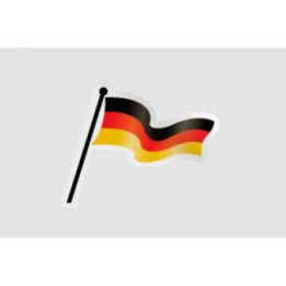 Germany Flag Waving Style 27 - DecalsHouse