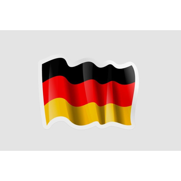 Germany Flag Waving Style 3 - DecalsHouse