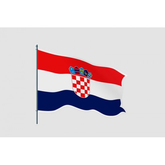 Croatia Waving Flag Sticker
