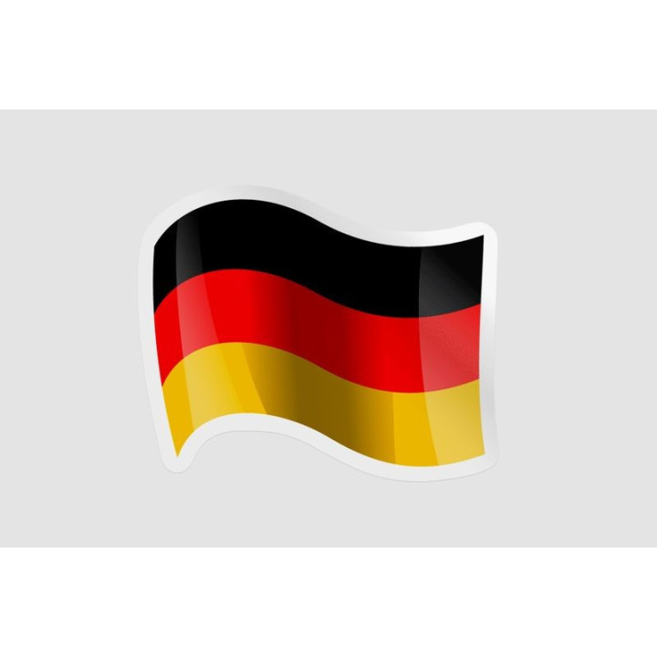 Germany Flag Waving Style 9 - DecalsHouse
