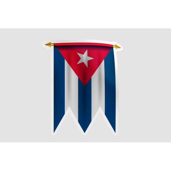 Cuba Flag Pennant Style 9