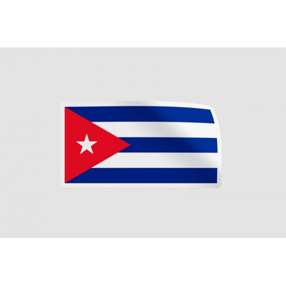 Cuba Flag Style 11 Sticker