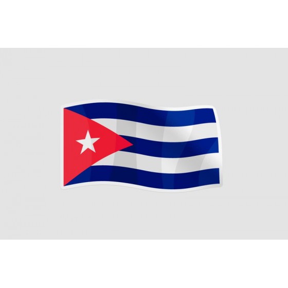 Cuba Flag Style 12 Sticker