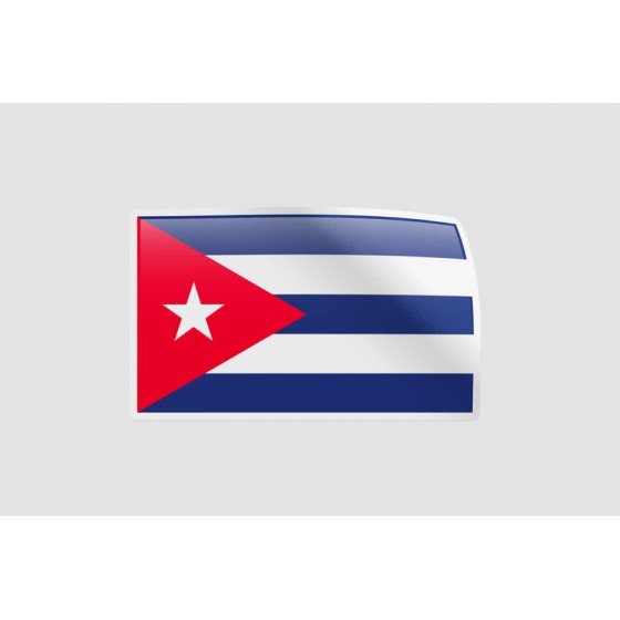 Cuba Flag Style 2 Sticker