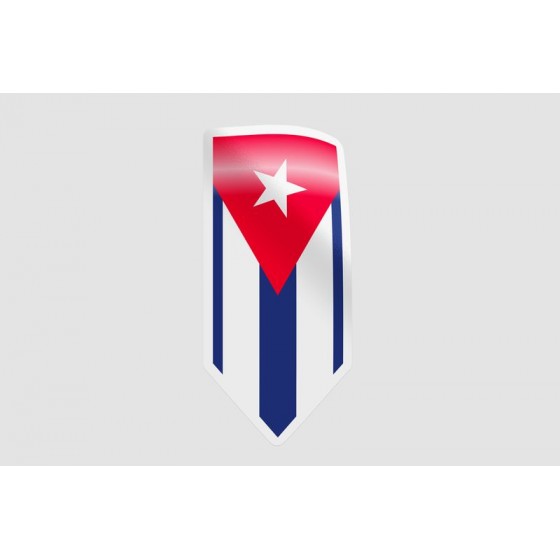 Cuba Flag Style 3 Sticker