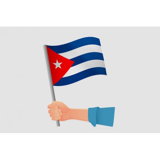Cuba Flag Style 4 Sticker