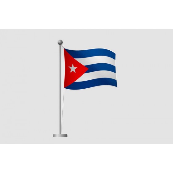 Cuba Flag Style 8 Sticker