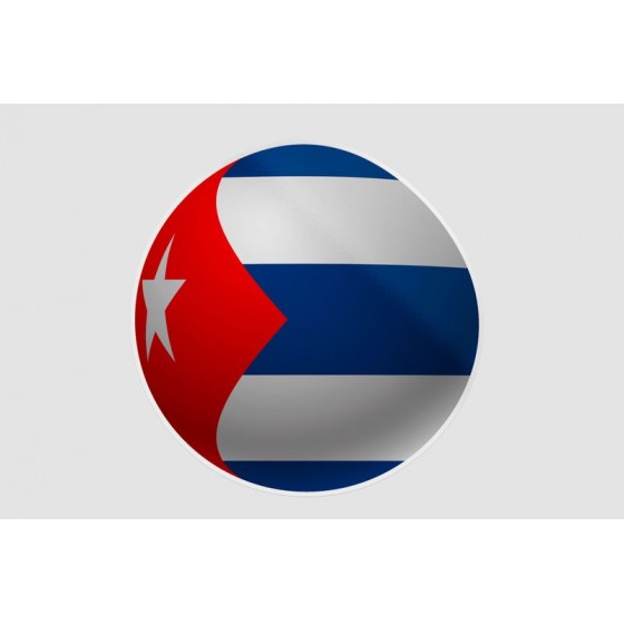 Cuba Flag Style 9 Sticker