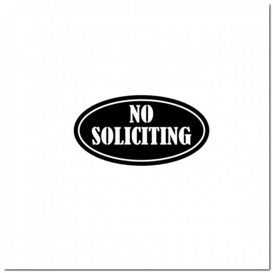 No Soliciting Decal Sticker