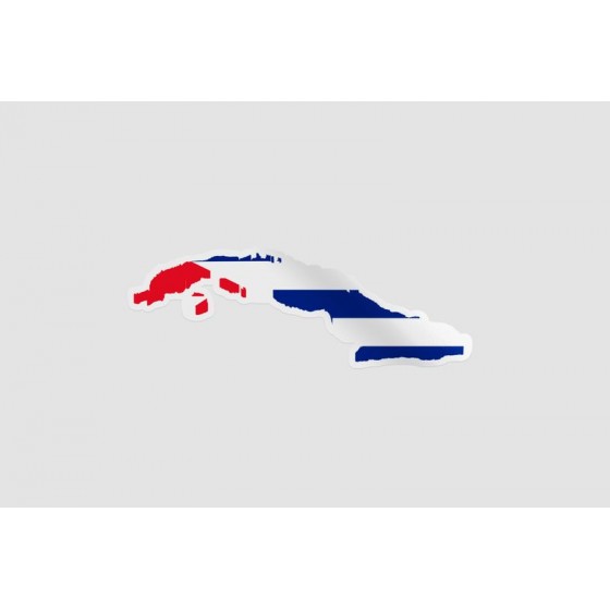 Cuba Map Flag 3d